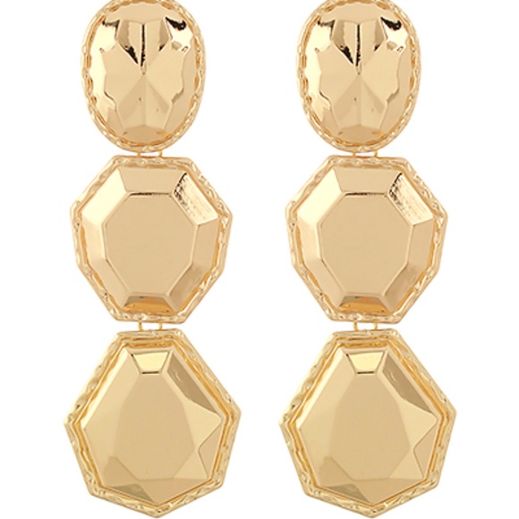 Linked Oval Geo Earrings